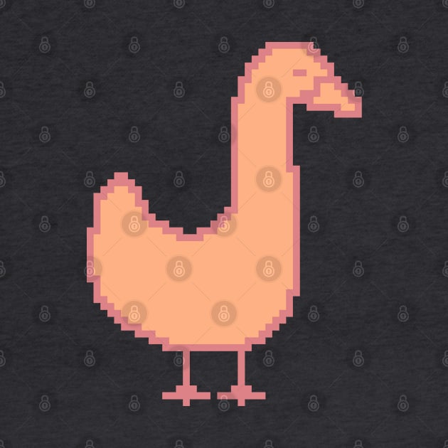 Pixelart Goose Peach Fuzz Pantone Color of the Year 2024 by ellenhenryart